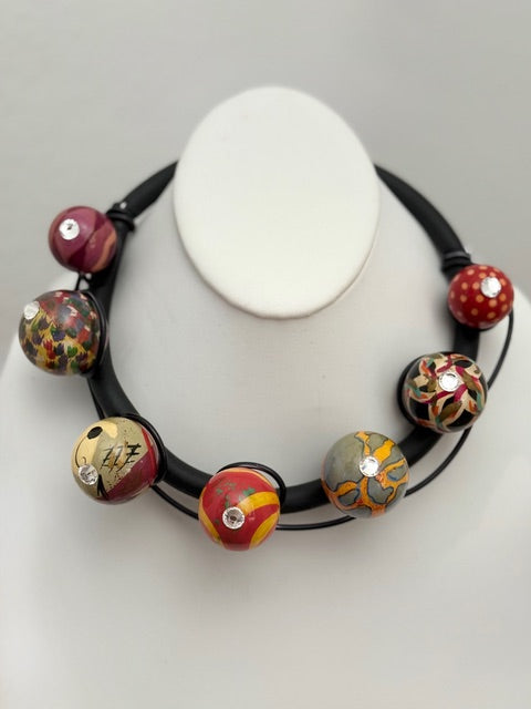 22525 JEFF LIEB ANTIQUE BEAD NECKLACE