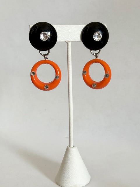 23349 JEFF LEIB MULTI COL CLIP ON EARRINGS